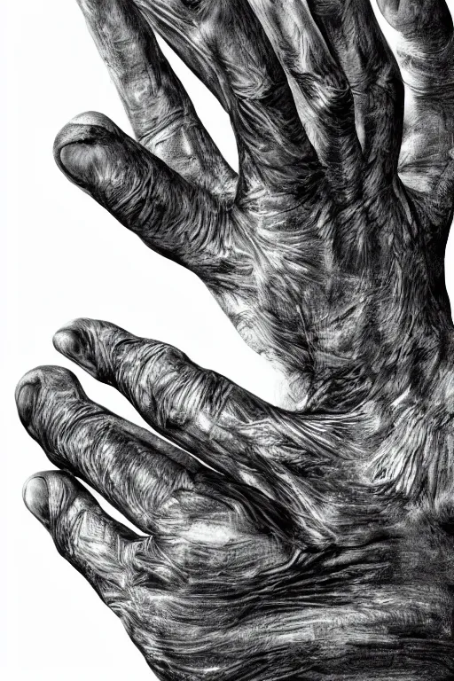 Prompt: hyper realistic beautiful detailed image of a human's palm hand with a tree growing on, white background, photorealistic, 4 k