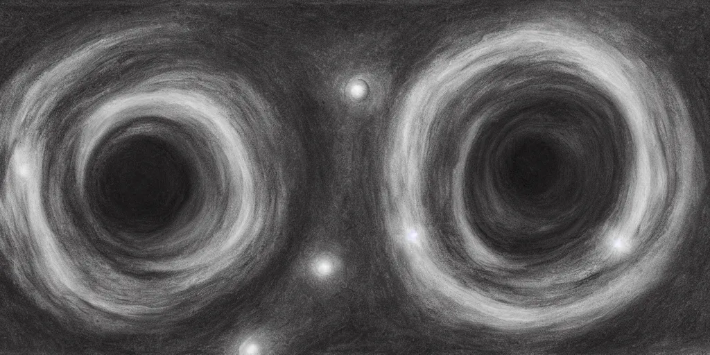 Prompt: one colored black hole in the center with space around it , photorealistic, hyperrealism, high detail