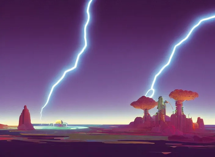 Prompt: a luminescent lightning storm by paolo eleuteri serpieri and tomer hanuka and chesley bonestell and daniel merriam and tomokazu matsuyama, unreal engine, high resolution render, featured on artstation, octane, 8 k, highly intricate details, vivid colors, vector illustration