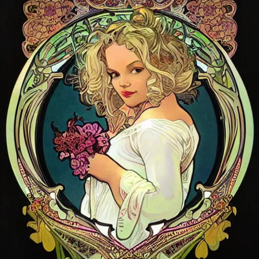 Image similar to lucious trisha paytas alphonse mucha