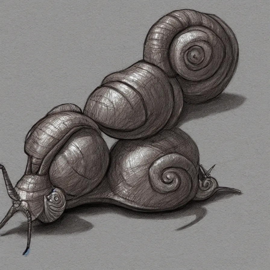 Image similar to A perfectly drawn snail is walking on the ground, art by Cory Loftis, ilustration, concept art, sharp focus, ArtStation, Deviantart