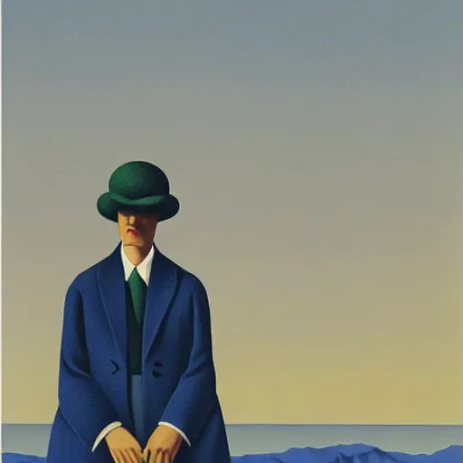 Image similar to artwork by renee magritte