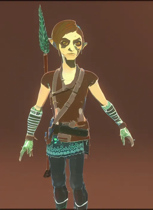 Prompt: a redead in breath of the wild, 3d character model