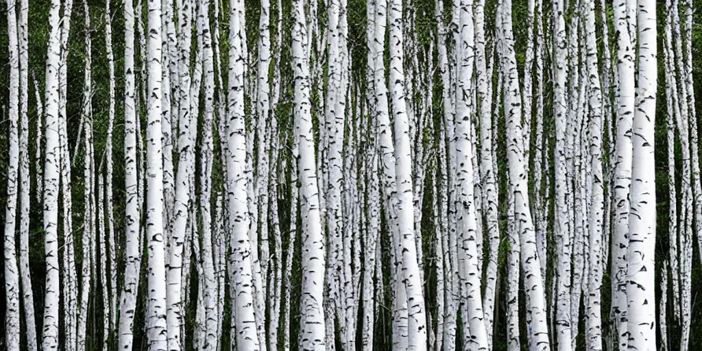 Prompt: a beautiful white birch forest in the style of Calvin and hobbes