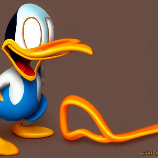 Image similar to donald duck and the xenomorph, real life, photorealistic, 3 d