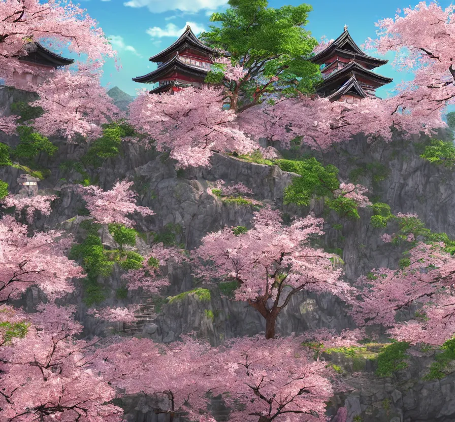 Prompt: realistic japan castle + sakura, pixel art, unreal engine 5, wallpaper, 8 k, ultra detailed, realistic photo, artstation