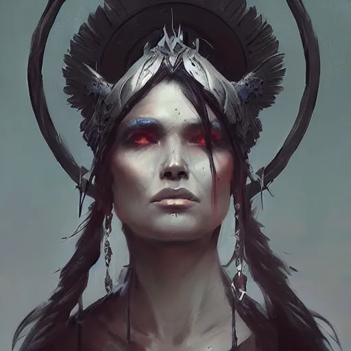 Image similar to a beautiful portrait of death goddess by Greg Rutkowski and Raymond Swanland, Trending on Artstation, ultra realistic digital art