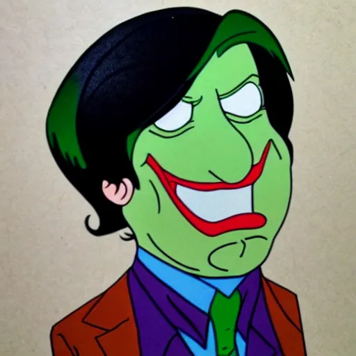 Image similar to The joker in family guy, authentic style, very intricate, very detailed,