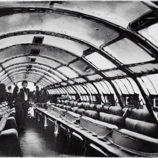 Image similar to interior of a military zeppelin's gondola's superstructure