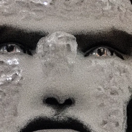 Prompt: a face made of ice made of keanu reaves