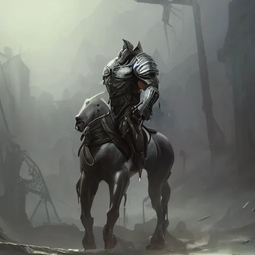 Prompt: a dark anthropomorphized horse with gargantuan muscles wearing a tight kevlar battle outfit, facility background, equine, anthro art, furaffinity, highly detailed, digital painting, artstation, sharp focus, game art, concept art, illustration, art by artgerm, greg rutkowski, wlop