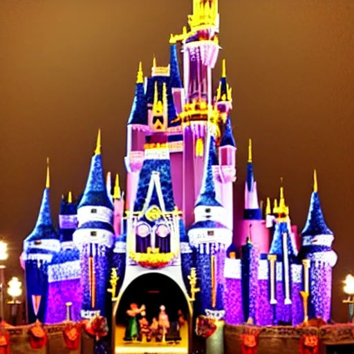 Image similar to disney world castle made of chocolate