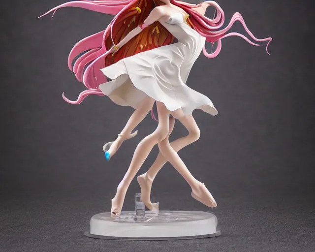 Image similar to James Jean isolated romantic fighting girl vinyl figure, figure photography, dynamic pose, holographic undertones, glitter accents on figure, anime stylized, accurate fictional proportions, high delicate details, ethereal lighting - H 640