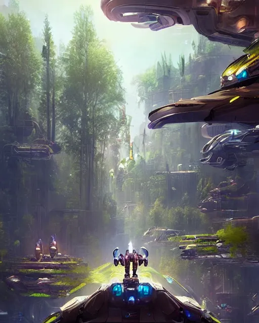 Image similar to magical beaver cyborg in futuristic metropolis, giant trees, clean streets, inspired by horizon zero dawn, trending on artstation, art by richard dumont, leon tukker