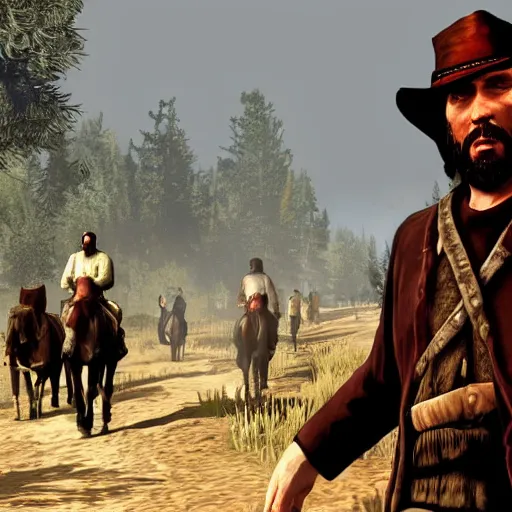 Image similar to Jesus Christ in Red Dead Redemption cutscene