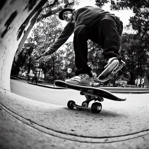 Image similar to skateboarding ducks, asphalt, fish eye lens, hip hop, urban, realistic, picture, full focus