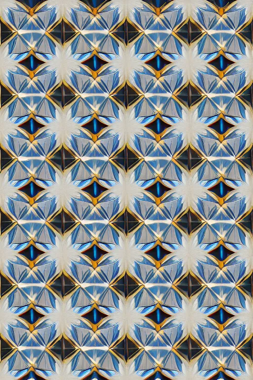 Image similar to islamic geometric fractals symmetric, trending on artstation, sharp edges