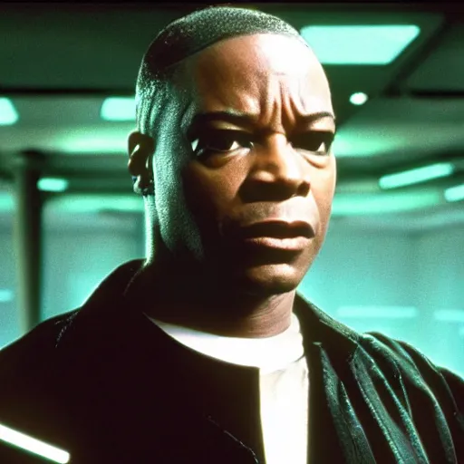 Image similar to A still of Levar Burton as Morpheus in The Matrix (1999)