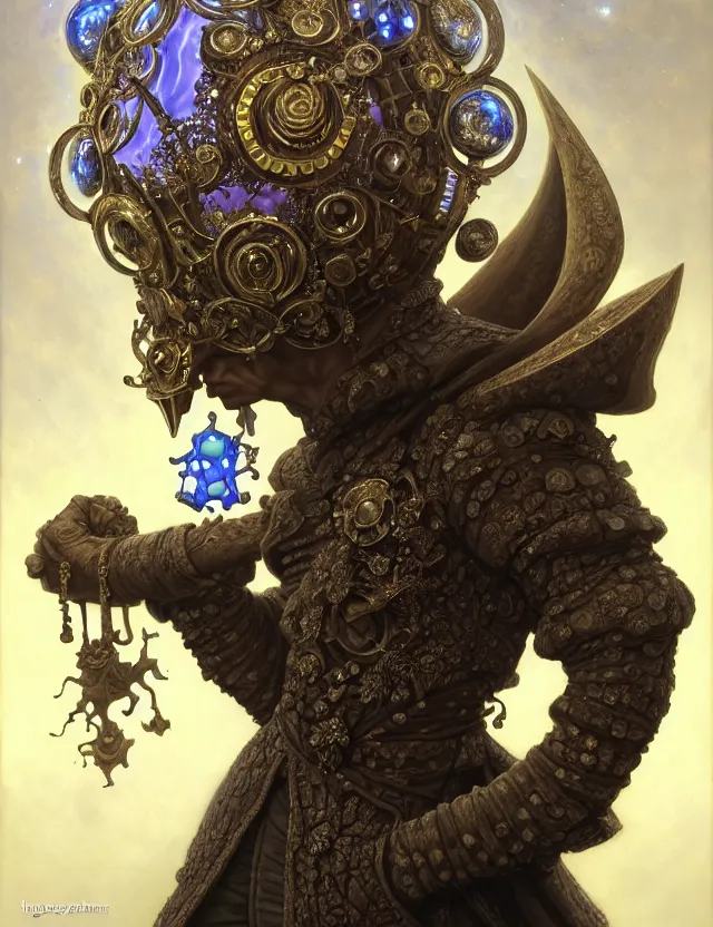 Image similar to front shot of a court jester character, hyperdimensional, bioluminescent hypercubes, ((intricate)), elegant, highly detailed, centered, (((artstation, concept art, smooth, sharp focus, artgerm, Tomasz Alen Kopera, Peter Mohrbacher, donato giancola, Joseph Christian Leyendecker, WLOP, Boris Vallejo))), mugshot!!!!!, ugly!!!!!!, octane render, nvidia raytracing demo, grainy, muted, 8K, digitalblasphemy