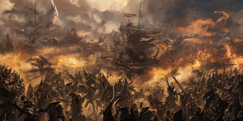 Prompt: 1700 war, barroque painting, ultra realistic. cinematic, dynamic. magic the gathering style. epic fantasy