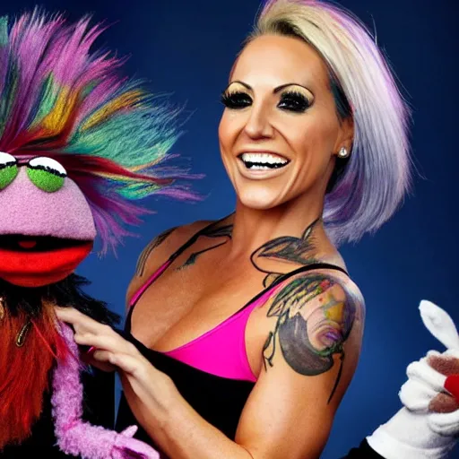 Image similar to jodie marsh as a muppet