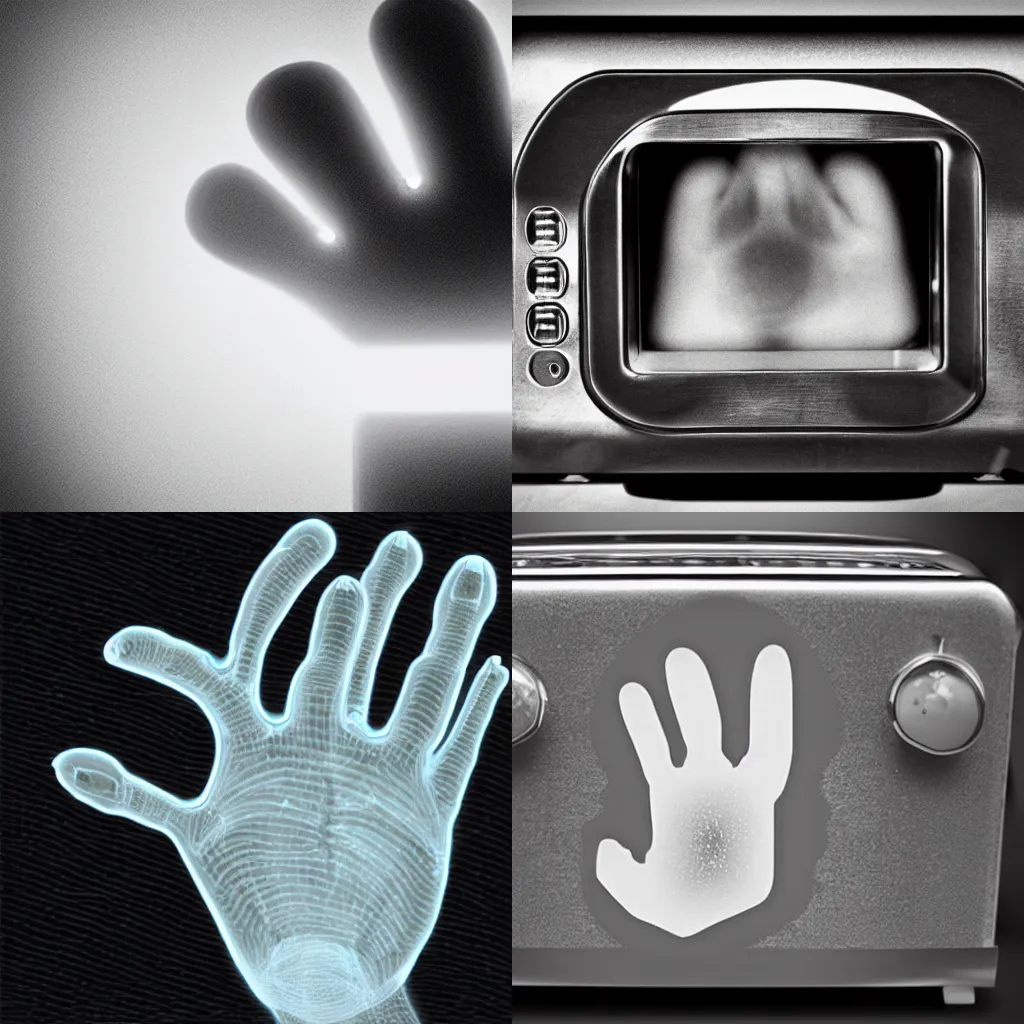 XRay of a hand inside a toaster Stable Diffusion OpenArt