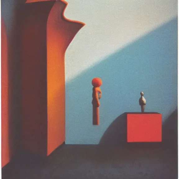 Image similar to polaroid photography, still from a 7 0's art house movie by alejandro jodorowsky, edward hopper and leonora carrington : : love, violence and surrealism, close - up view : : professional photograph, cinestill 8 0 0 tungsten 3 5 mm, high quality, triadic color scheme