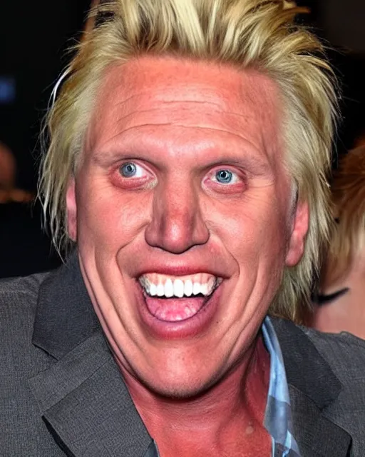 Prompt: gary busey merged with a strawberry