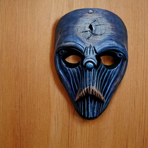 Image similar to eldritch horror wooden mask