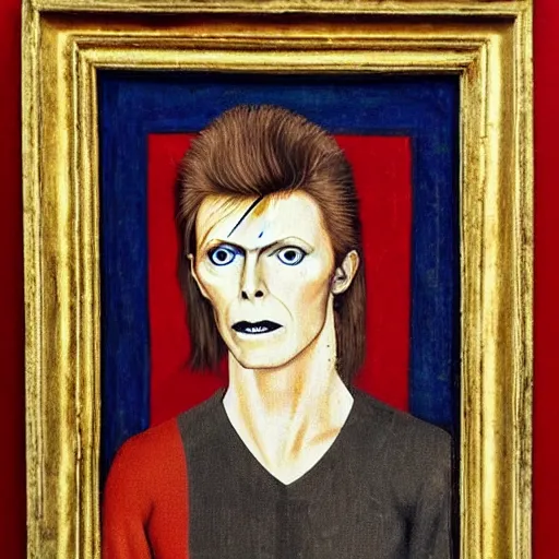 Prompt: David Bowie, 14th century painting
