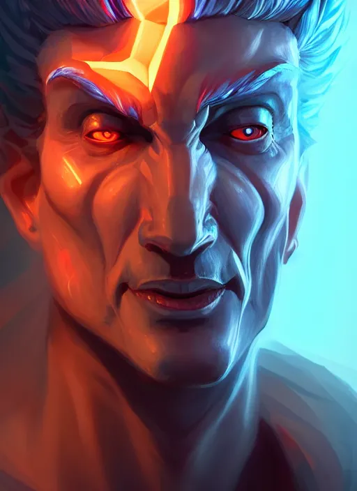 Image similar to the god hades, male, portrait, sharp focus, digital art, concept art, dynamic lighting, subsurface scattering, photoreal, trending on artstation, by emylie boivin and rossdraws