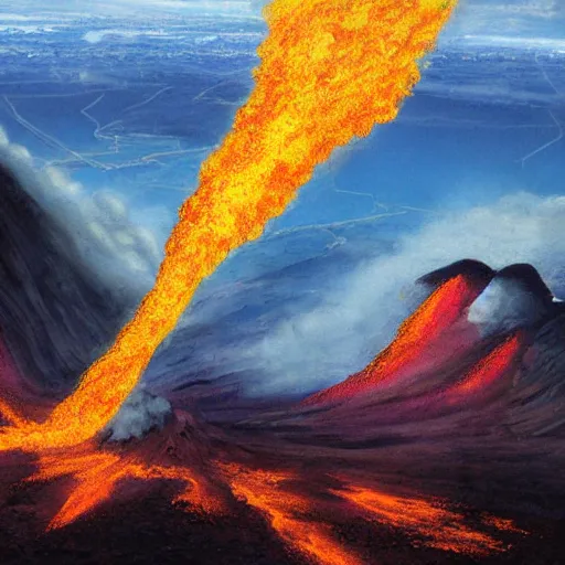 volcano, concept art, illustrated, highly detailed, | Stable Diffusion ...