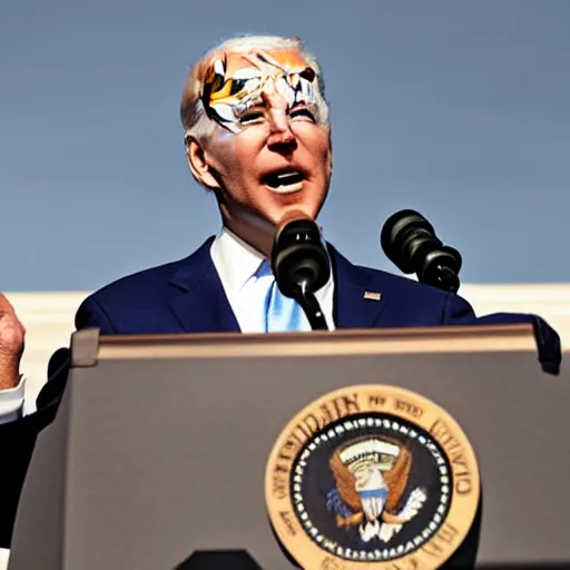 Prompt: Joe Biden is in mad max co-starring Donald Trump