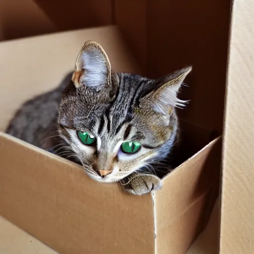 Image similar to ascii of cat in a box