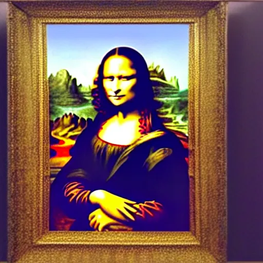 Image similar to Mona Lisa by Banksy hyper real oil painting