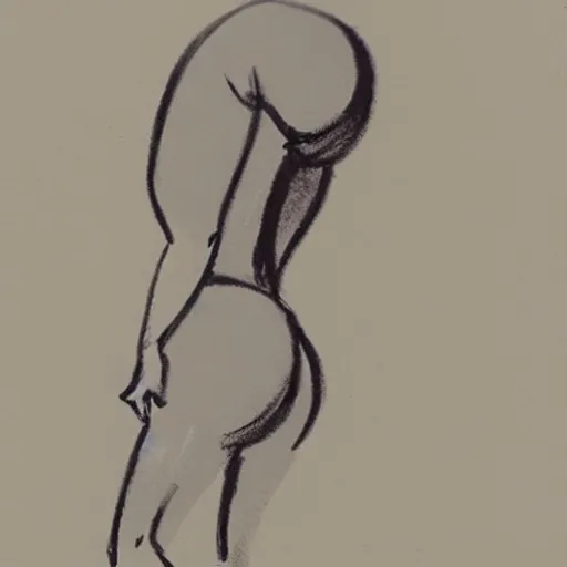 Image similar to milt kahl sketch of thick cuban girl wearing black yoga pants