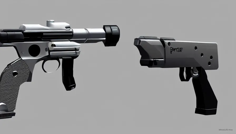 Image similar to extremely detailed ultra realistic photographic side view minimalist magnum pistol coilgun, detailed trigger, chemically propelled, battery, smooth streamline, battery and wires, railgun, chemrail, gauss, elegant sleek smooth body, white paint, smooth utopian design, ultra high quality, octane, artstation, destiny, warframe, terminator