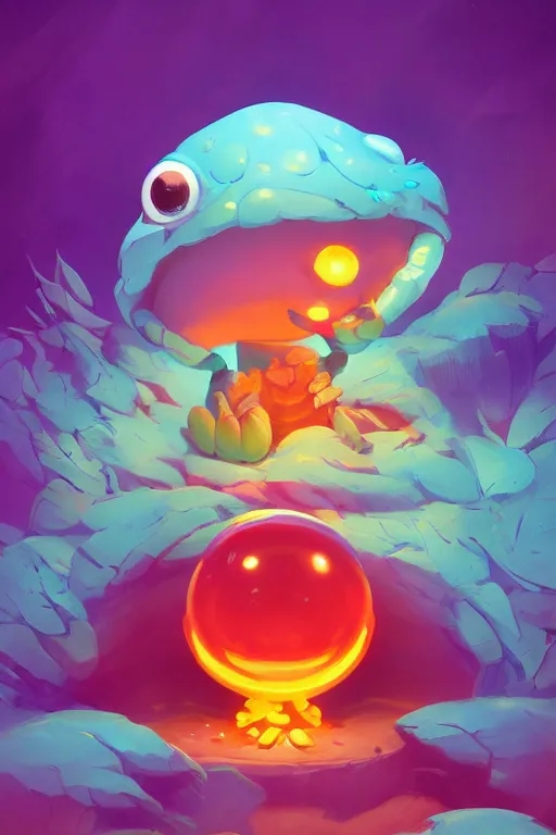 Image similar to smurf ghost creature animal sushi cristal very big eye roots cactus elemental flush of force nature micro world fluo fishscale, behance hd by jesper ejsing, by rhads, makoto shinkai and lois van baarle, ilya kuvshinov, rossdraws radiating a glowing aura global illumination ray tracing hdr