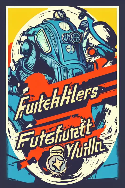 Image similar to fallout 7 6 retro futurist illustration art by butcher billy, sticker, colorful, illustration, highly detailed, simple, smooth and clean vector curves, no jagged lines, vector art, smooth andy warhol style