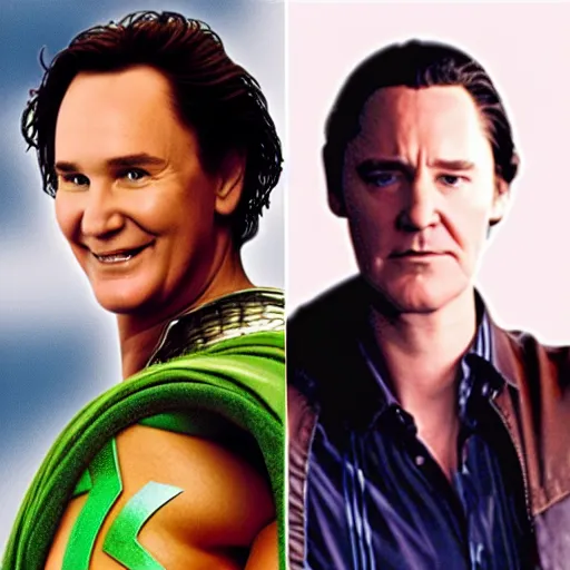 Image similar to young norm macdonald as Loki in Thor