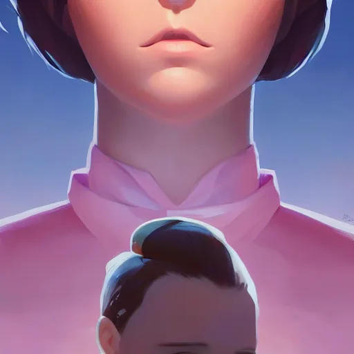 Image similar to face icon stylized minimalist m. a. s. h., loftis, cory behance hd by jesper ejsing, by rhads, makoto shinkai and lois van baarle, ilya kuvshinov, rossdraws global illumination