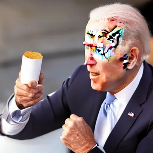 Prompt: joe biden smoking a joint