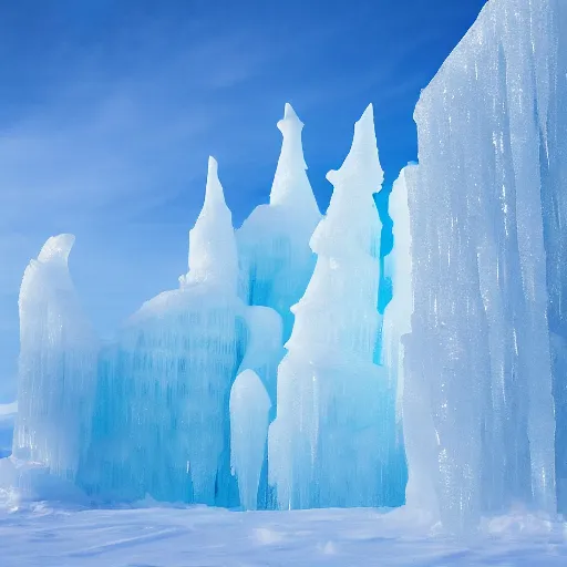 Image similar to hd wallpaper of ice castles in the north pole