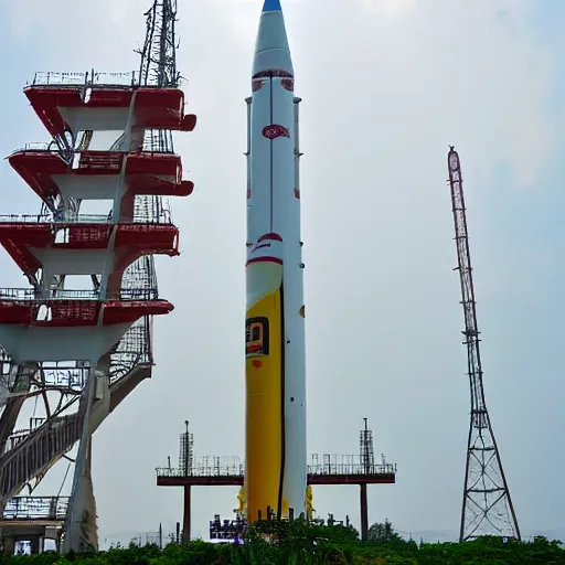 Image similar to a banana rocket at wenchang space launch site in hainan, china