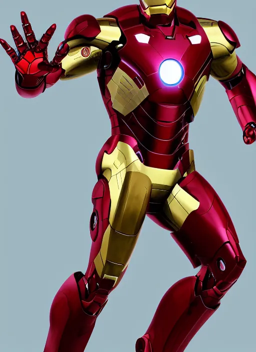 Image similar to george bush as iron man, art station, ray tracing, epicc trending on behance