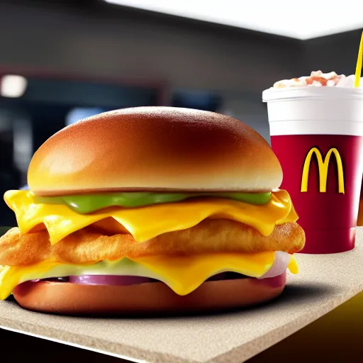 Prompt: Ham Solo at mcdonalds, 4k