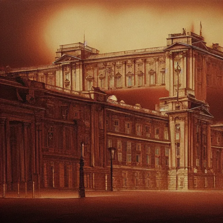 Image similar to buckingham palace, lovecraft, concept art by beksinski and jean delville, dramatic lighting, ultra hd, hdr, 8 k