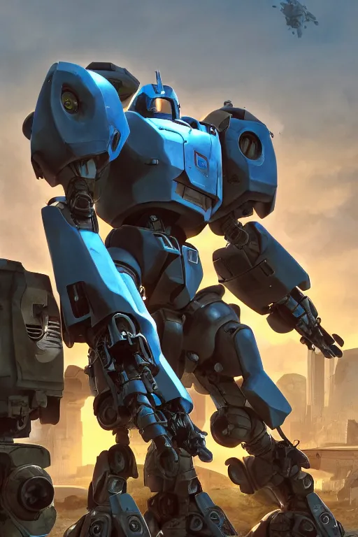 Image similar to mechwarrior 5 : mercenaries mech megaman transformer robot boss tank engine game octane render, 4 k, hd 2 0 2 2 3 d cgi rtx hdr style chrome reflexion glow fanart, global illumination ray tracing hdr fanart arstation by ian pesty by jesper ejsing pixar and disney unreal zbrush central hardmesh