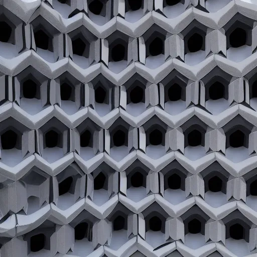 Image similar to 3d printed Hexa façade , Voronoi, parametric design