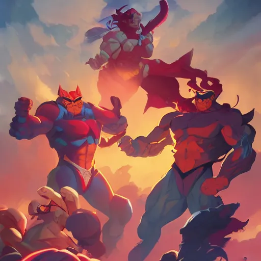 Image similar to hero world thundercats, behance hd by jesper ejsing, by rhads, makoto shinkai and lois van baarle, ilya kuvshinov, rossdraws global illumination